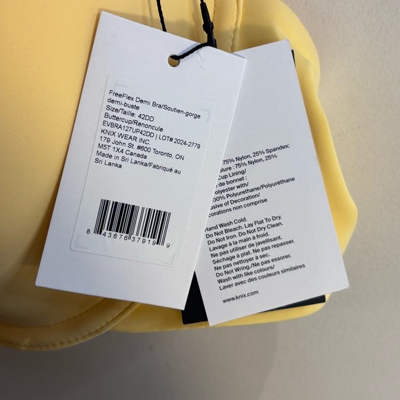 KNIX Sz 42DD Freeflex Demi Bra Padded Adjustable Straps and Back Buttercup NEW - Picture 4 of 8
